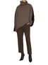 Figure View - Click To Enlarge - HELMUT LANG - Pleated Cropped Wool Blend Pants