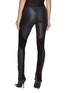 Back View - Click To Enlarge - HELMUT LANG - Suede Insert Leather Leggings