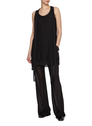 Figure View - Click To Enlarge - SETCHU - Double Layer Sheer Pants