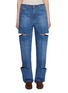 Main View - Click To Enlarge - SETCHU - Detachable Panelled Medium Wash Jeans