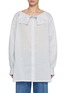 Main View - Click To Enlarge - SETCHU - Floppy Collar Cotton Silk Shirt