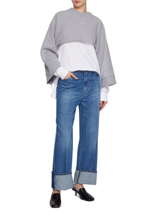 Figure View - Click To Enlarge - SETCHU - Elasticated Medium Wash Jeans