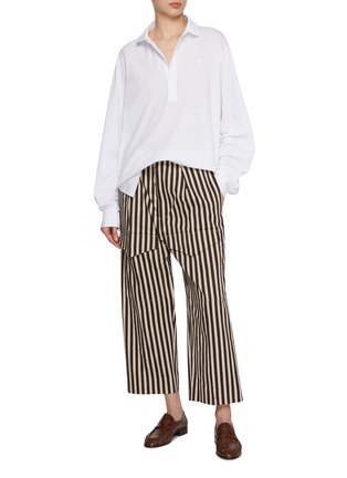 Figure View - Click To Enlarge - SETCHU - Striped Seersucker Pants