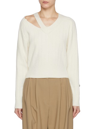 Main View - Click To Enlarge - RECTO - V-Neck Ribbed Knit Sweater