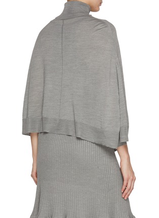 Back View - Click To Enlarge - RECTO - Turtleneck Knit Cape