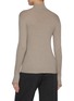 Back View - Click To Enlarge - BRUNELLO CUCINELLI - Half Zip Sequin Rib Knit Top