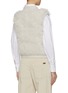 Back View - Click To Enlarge - BRUNELLO CUCINELLI - V-Neck Cashmere Fur Vest