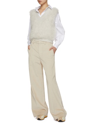 Figure View - Click To Enlarge - BRUNELLO CUCINELLI - V-Neck Cashmere Fur Vest