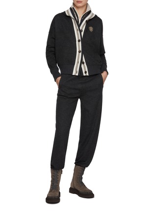 Figure View - Click To Enlarge - BRUNELLO CUCINELLI - Hooded Varsity Cardigan