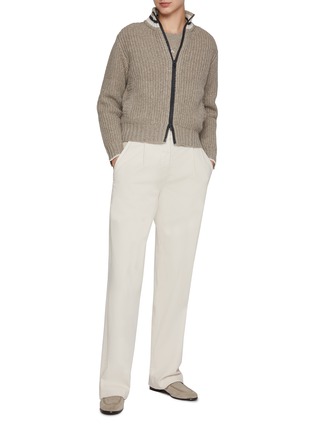 Figure View - Click To Enlarge - BRUNELLO CUCINELLI - Sequin Front Knit Sweater