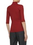 Back View - Click To Enlarge - BRUNELLO CUCINELLI - High Neck Half Zip Wool Top