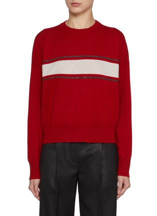 Main View - Click To Enlarge - BRUNELLO CUCINELLI - Monili Stripe Sweater