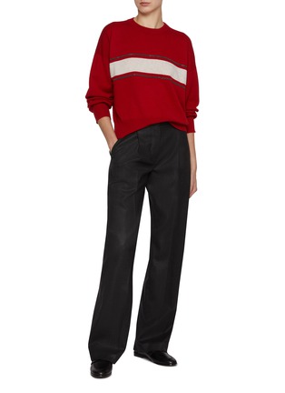 Figure View - Click To Enlarge - BRUNELLO CUCINELLI - Monili Stripe Sweater