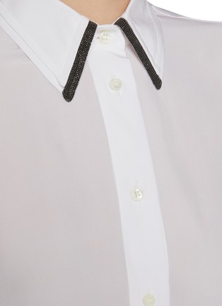  - BRUNELLO CUCINELLI - Monili Collar Silk Shirt