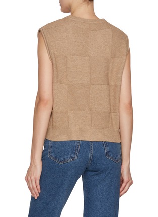 Back View - Click To Enlarge - DUNST - Checkered Knit Vest