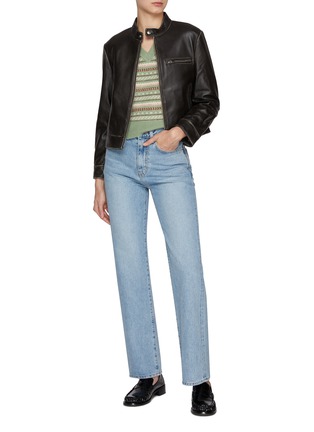 Figure View - Click To Enlarge - DUNST - Light Wash Straight Leg Jeans