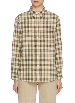 Main View - Click To Enlarge - DUNST - Unisex Check Cotton Flannel Shirt