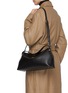 Front View - Click To Enlarge - TOTEME - T-lock Leather Clutch Bag