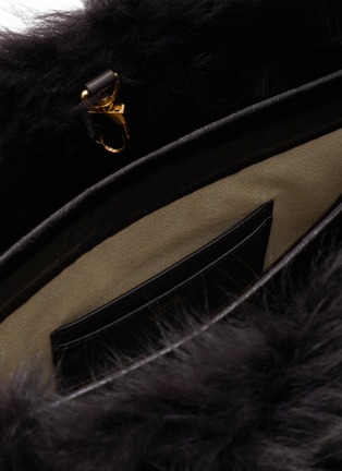 Detail View - Click To Enlarge - TOTEME - T-lock Shearling Leather Clutch Bag