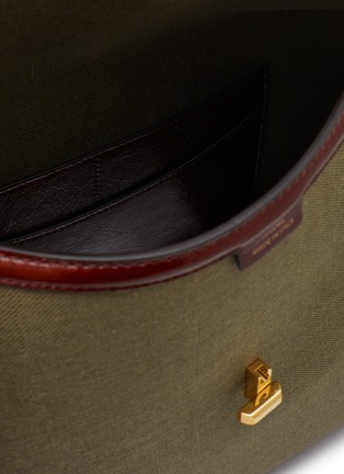 Detail View - Click To Enlarge - TOTEME - T-lock Shearling Leather Clutch Bag