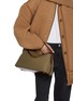 Front View - Click To Enlarge - TOTEME - T-lock Shearling Leather Clutch Bag