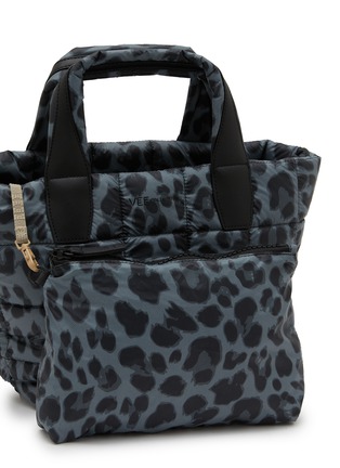  - VEE COLLECTIVE - Small Porter Leopard Print Quilted Tote Bag