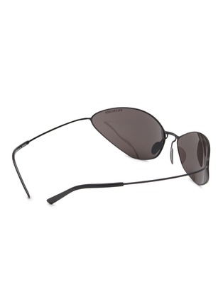 Figure View - Click To Enlarge - BALENCIAGA - Titanium Cat Eye Sunglasses