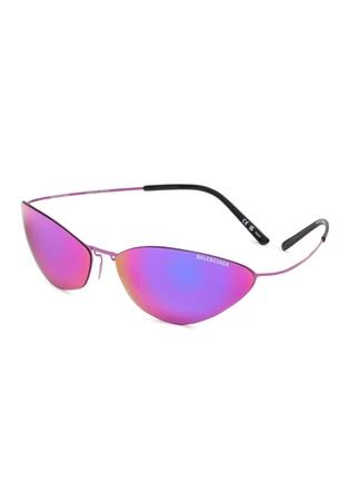 Main View - Click To Enlarge - BALENCIAGA - Titanium Cat Eye Sunglasses