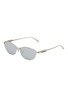 Main View - Click To Enlarge - BALENCIAGA - Metal Rectangular Sunglasses