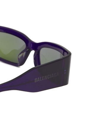 Detail View - Click To Enlarge - BALENCIAGA - Recycled Acetate Rectangular Sunglasses