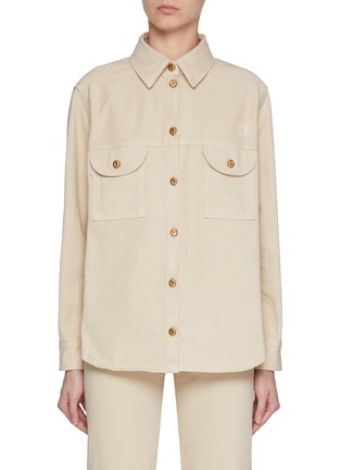 Main View - Click To Enlarge - BLAZÉ MILANO - Nariida Berber Light Wash Denim Shirt