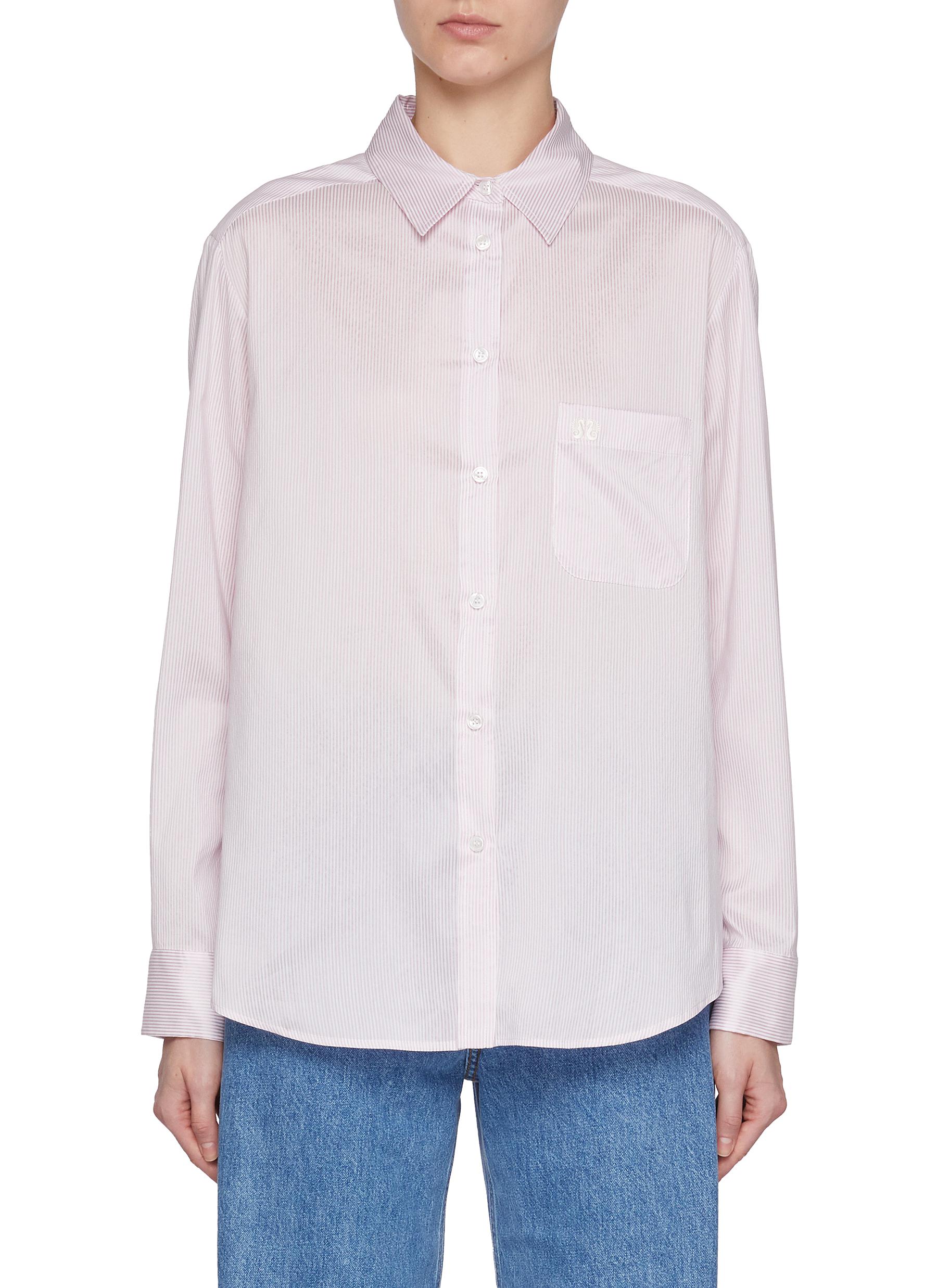 Catalina Anabas Silk Cotton Stripe Shirt - Image 1