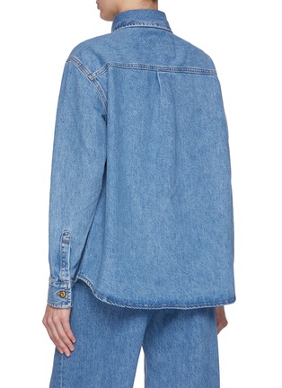 Back View - Click To Enlarge - BLAZÉ MILANO - Nariida Berber Medium Wash Denim Shirt