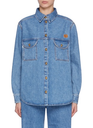 Main View - Click To Enlarge - BLAZÉ MILANO - Nariida Berber Medium Wash Denim Shirt