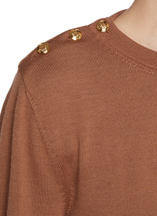  - BLAZÉ MILANO - Button Shoulder Detail Wool Silk Sweater