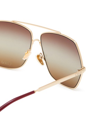 Detail View - Click To Enlarge - CHLOÉ - Aly Metal Aviator Sunglasses