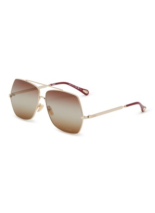 Main View - Click To Enlarge - CHLOÉ - Aly Metal Aviator Sunglasses