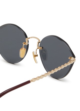 Detail View - Click To Enlarge - CHLOÉ - Metal Cat Eye Sunglasses