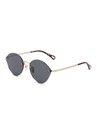 Main View - Click To Enlarge - CHLOÉ - Metal Cat Eye Sunglasses