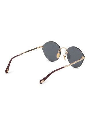 Figure View - Click To Enlarge - CHLOÉ - Metal Cat Eye Sunglasses