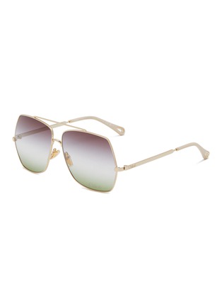 Main View - Click To Enlarge - CHLOÉ - Aly Metal Aviator Sunglasses