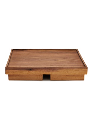 Main View - Click To Enlarge - SOCIETY LIMONTA - Medium Treit Due Walnut Wood Tray