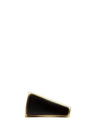 Main View - Click To Enlarge - MAIYET - Black horn inlay 18k gold plated concave ring