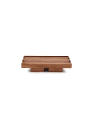 Main View - Click To Enlarge - SOCIETY LIMONTA - Small Treit Uno Walnut Wood Tray