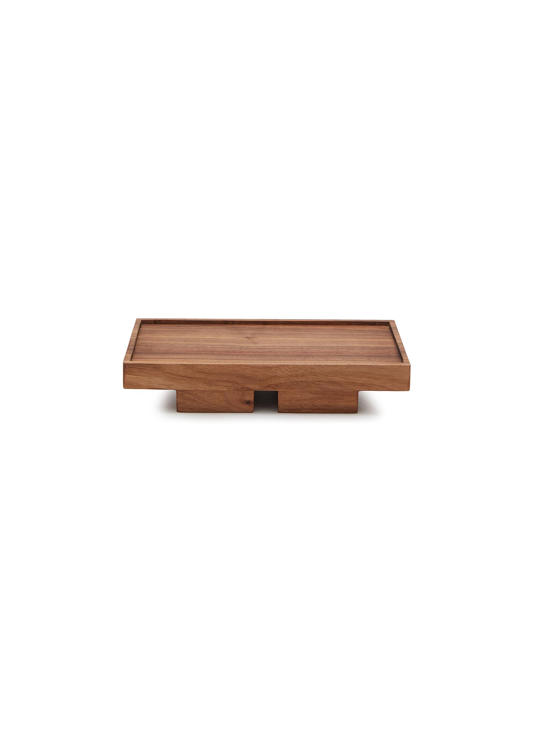 SOCIETY LIMONTA | Small Treit Uno Walnut Wood Tray | Lane Crawford