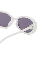 GUCCI | Acetate Oval Sunglasses | Women | Lane Crawford