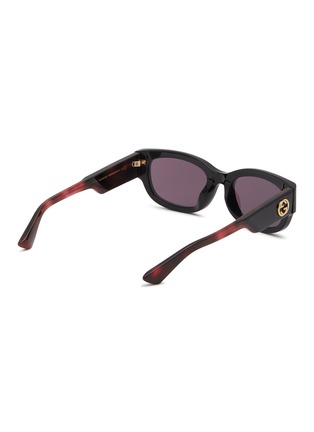 Figure View - Click To Enlarge - GUCCI - Recycled Acetate Oval Sunglasses