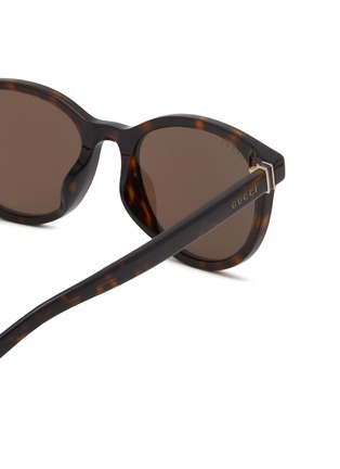 Detail View - Click To Enlarge - GUCCI - Recycled Acetate Round Sunglasses