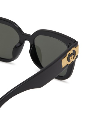 Detail View - Click To Enlarge - GUCCI - Acetate Square Sunglasses