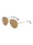 Main View - Click To Enlarge - GUCCI - Metal Aviator Sunglasses